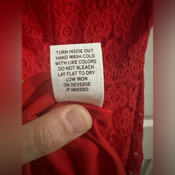 Altar’d State Cherry Red Lace Mini Cocktail Semi-formal Dress Women’s Size Small - Picture 3 of 6